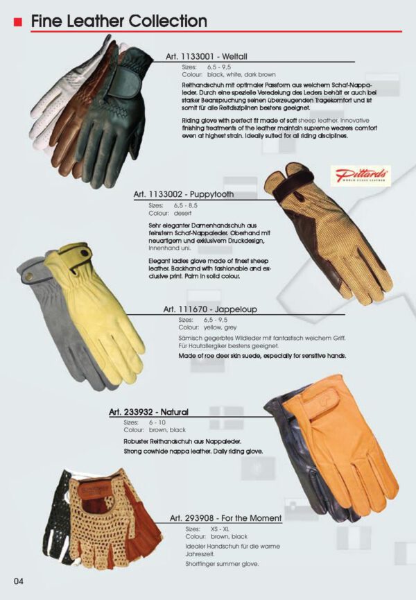 Summer Riding Glove Schwenkel Puppytooth