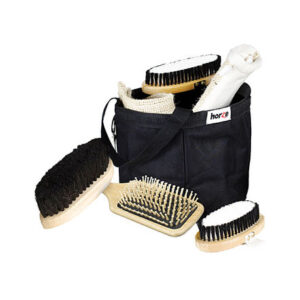 Horze Grooming Set in Black Bag