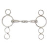 PFIFF Doppeltgebrochene Vierfachringtrense 135 cm - Afbeelding 2