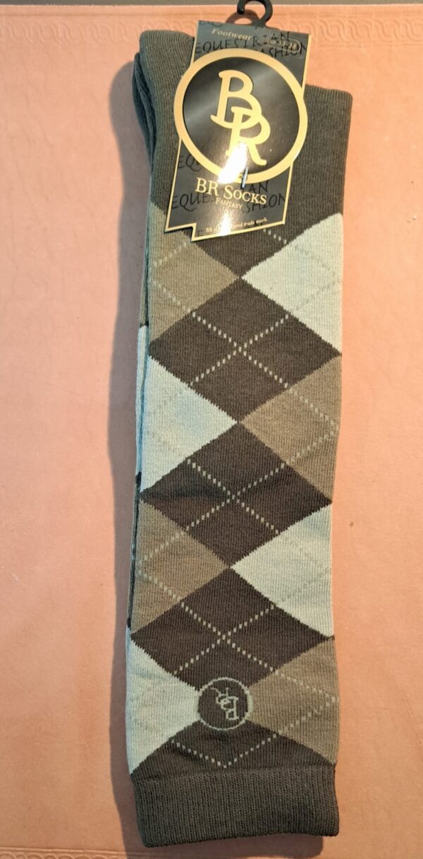 JP Saddlery BR Kniekousen Fantasy klassiek ruitmotief color Olive